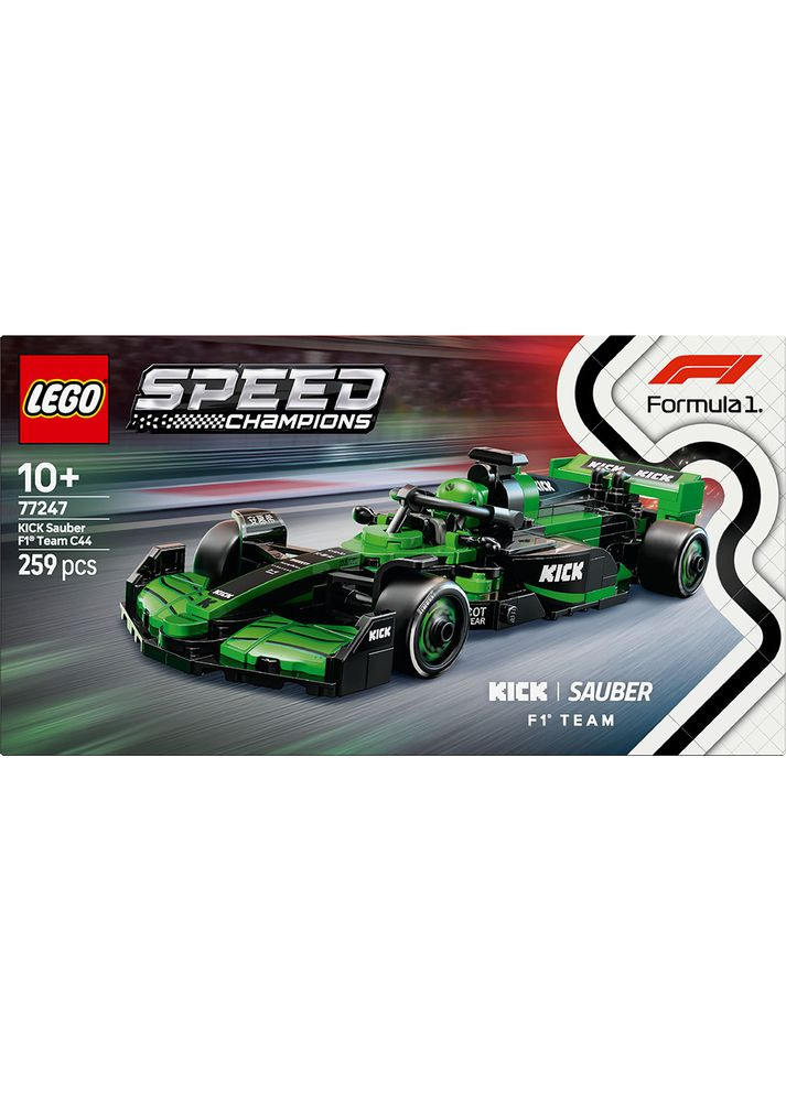 Конструктор Speed Champions Автомобіль для гонок KICK Sauber F1 Team C44 259 деталей (77247) Lego (323239648)
