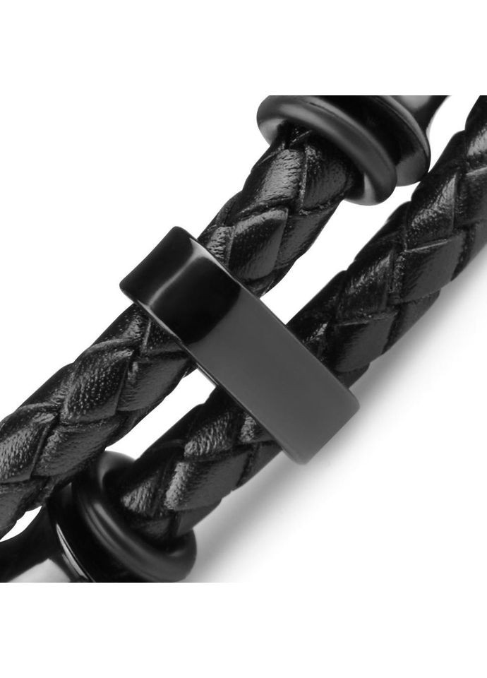 Чорний чоловічий браслет зі шкіри LR-2006-21 (Довжина: 21см) WellDone (334000161)