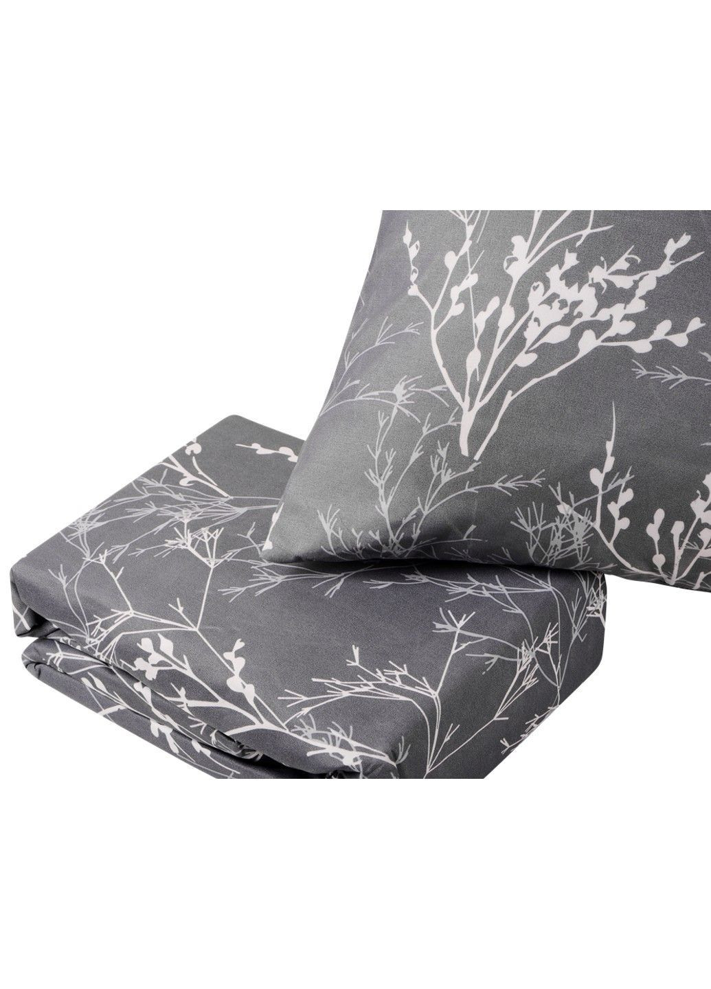 Комплект постельного белья Полуторный 150х200 см Branch Grey WY23-675-2-2 Soho (373414556)