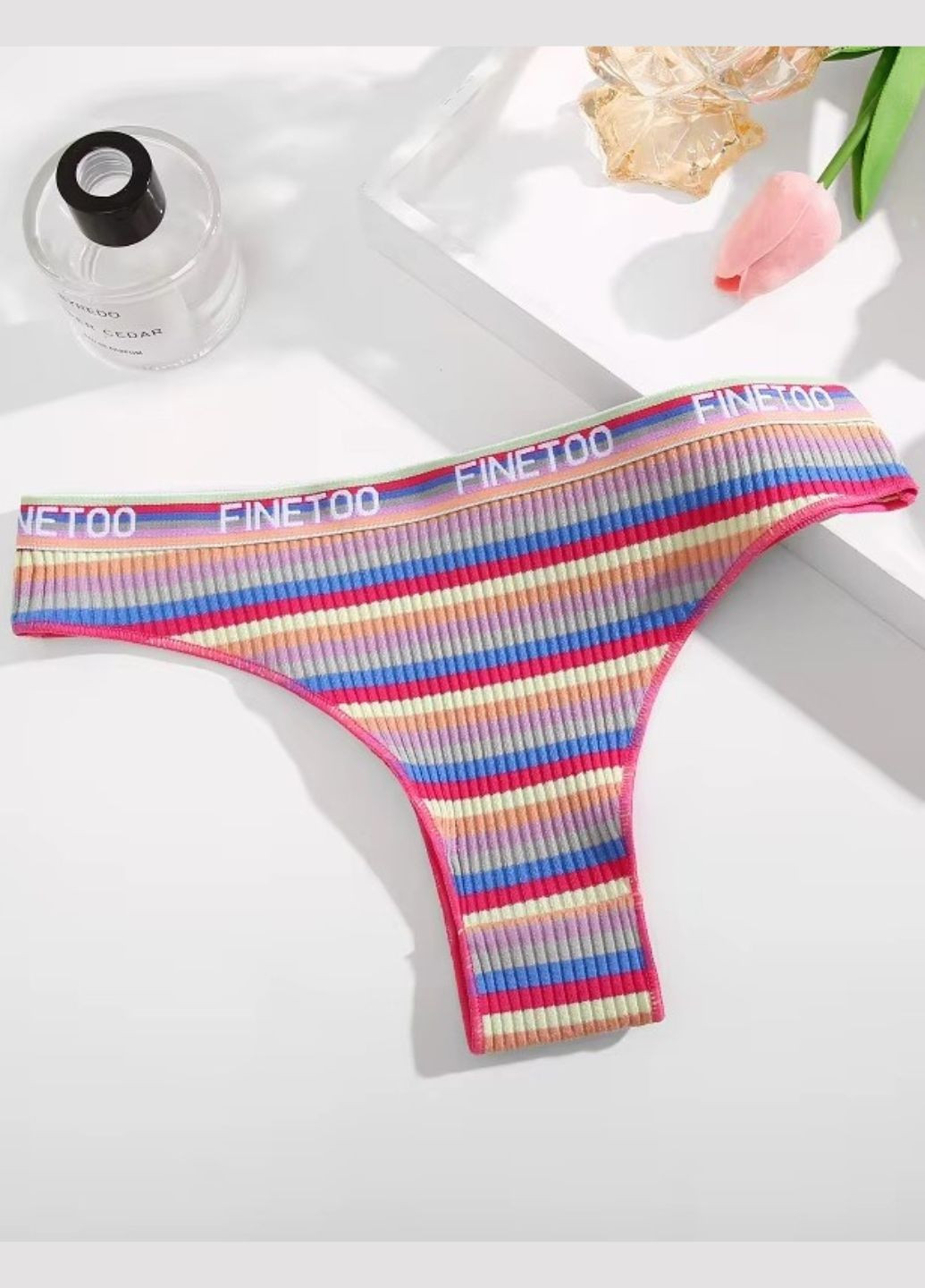 Женские хлопковые трусики бразилианы Happy Time (1833-42-01) Finetoo (331603768)