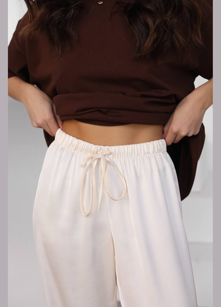 Сатиновые брюки палаццо Україна (327880200)