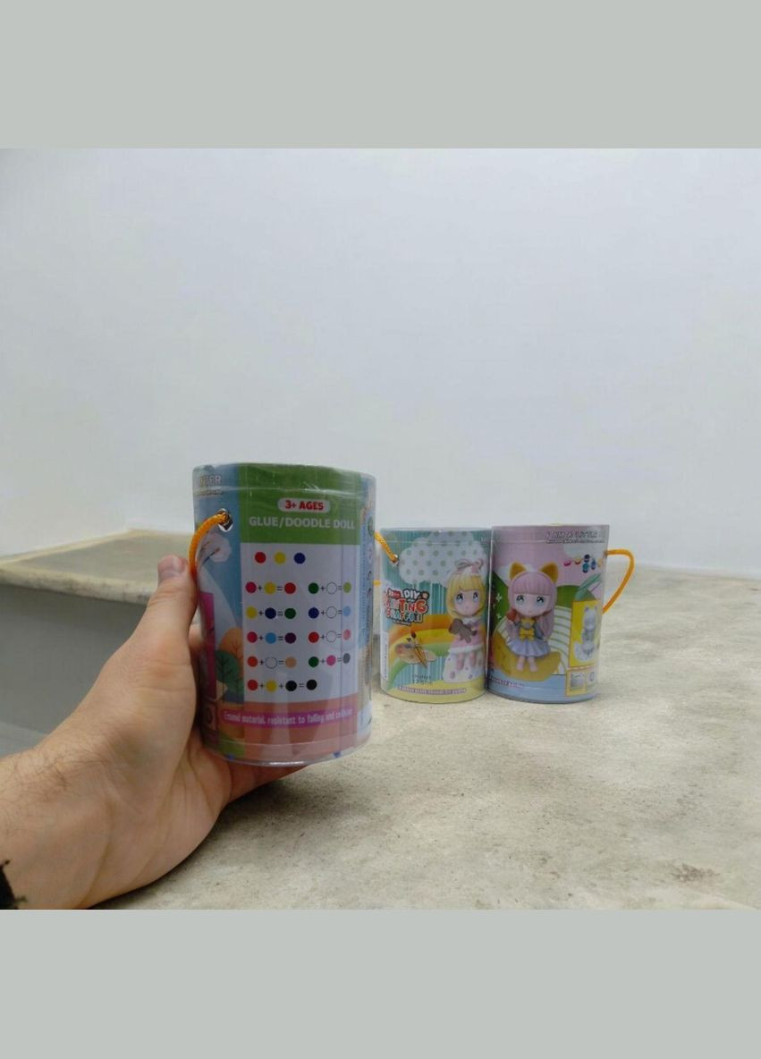 Набор для творчества Раскраска Девочка резиновая фигурка копилка кисти набор красок (2023-916B) MIC (362423464)