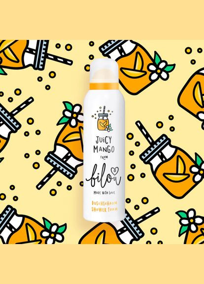 Juicy Mango - пінка для душу, 200 мл Bilou (338185629)