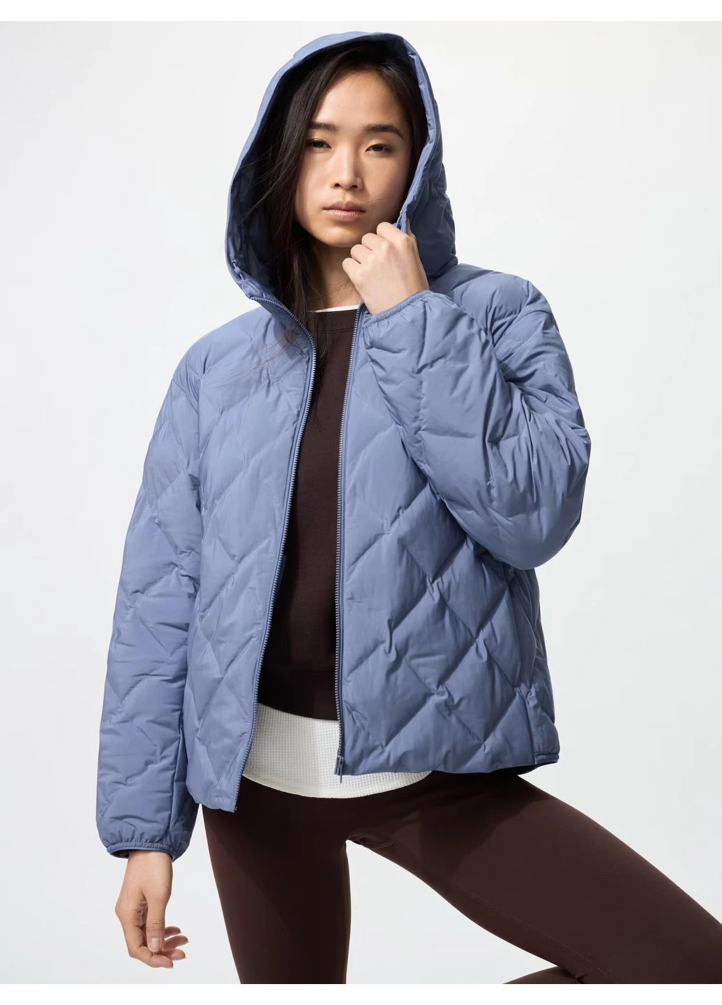 Блакитна куртка pufftech (478571) Uniqlo