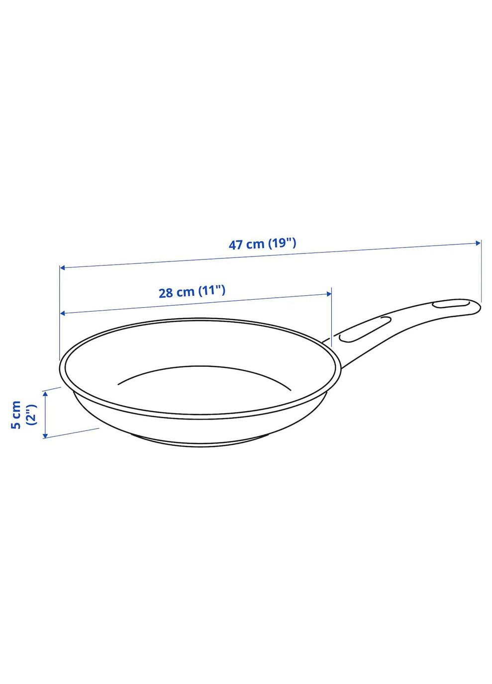 Сковорідка ІКЕА HEMLAGAD 28 см (20462226) IKEA (278407830)