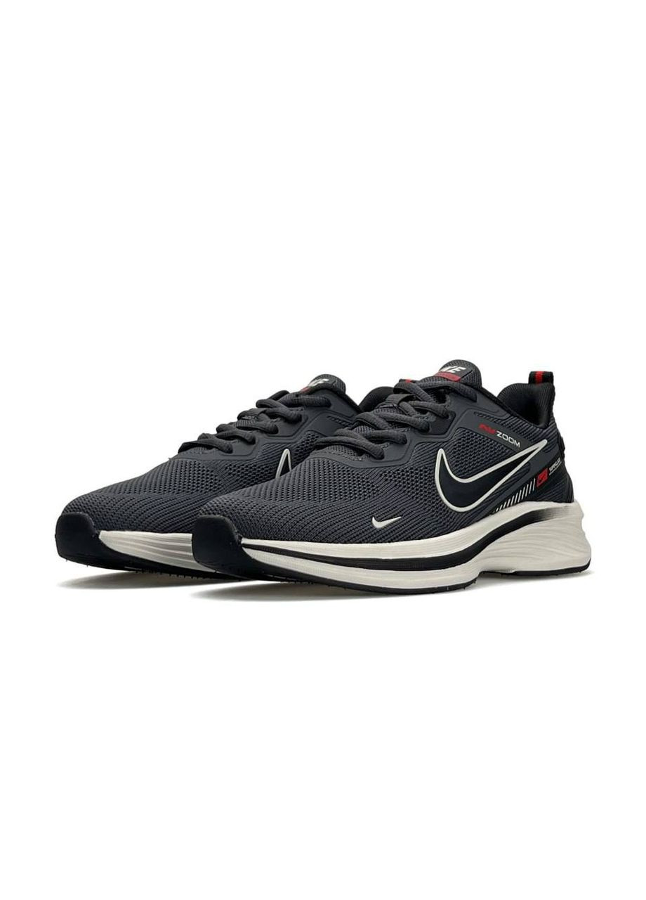 Темно-сірі Осінні кросівки чоловічі nike No Brand Zoom Pegasus S Dark Grey White