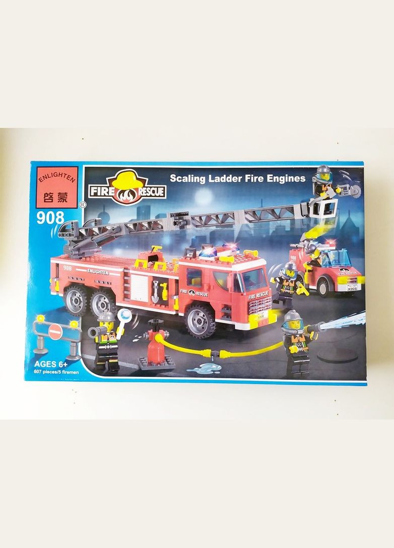 Конструктор блоковий арт. 908 Пожежна машина, 607 деталей Enlighten Brick (308855158)
