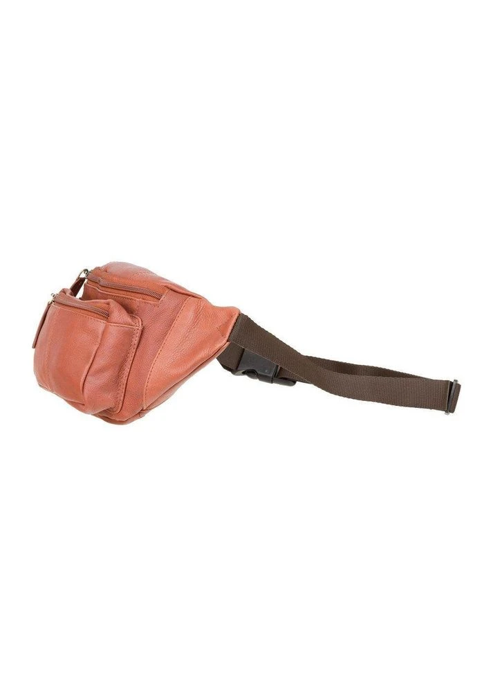 Сумка на пояс мужская (бананка) кожаная 720 Bumbag (Brown) коричневая Visconti (366978940)