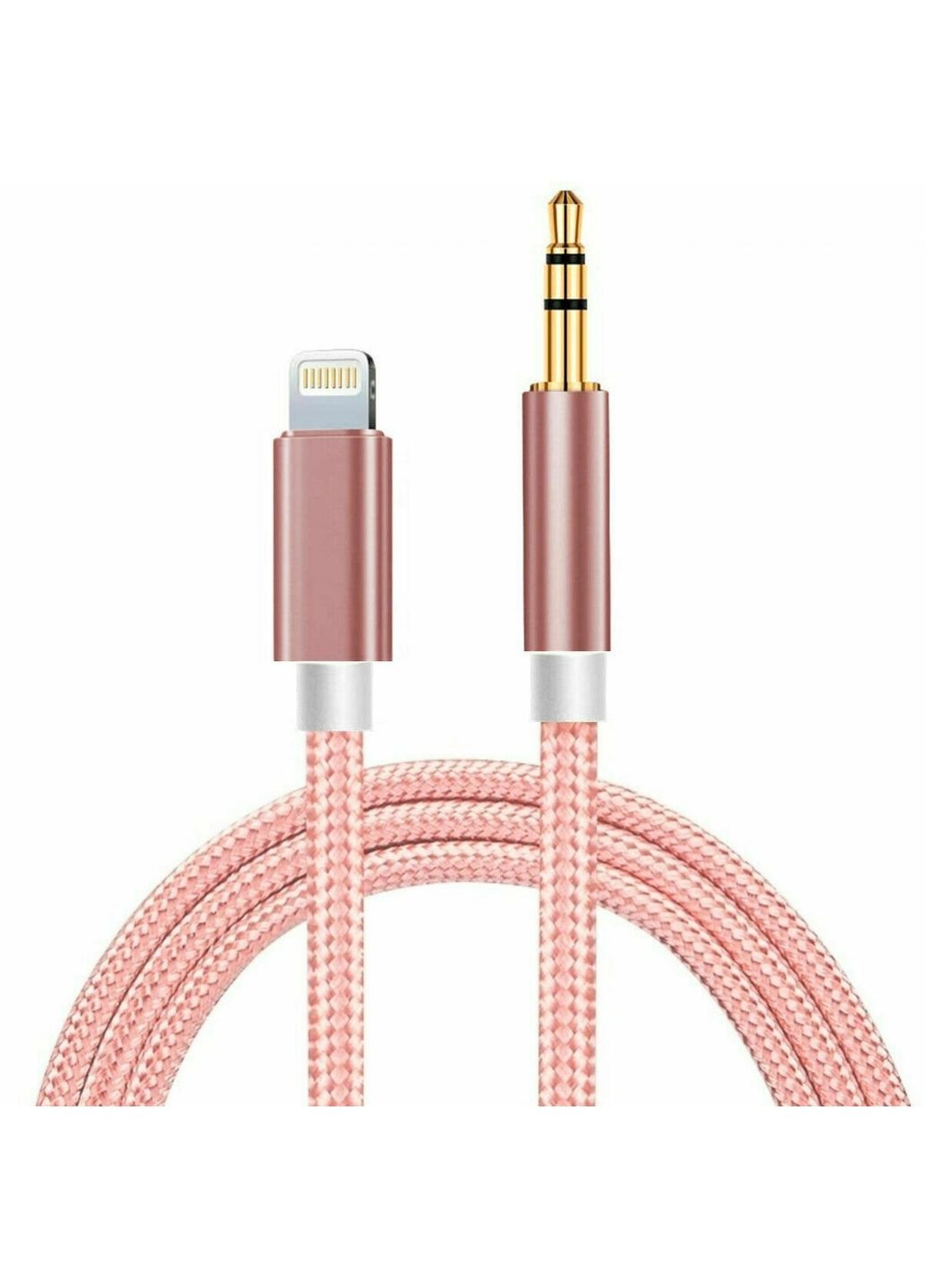 Кабель AUX Lightning-TRS Audio 3.5мм Male/Male 1м Pink China (355873479)