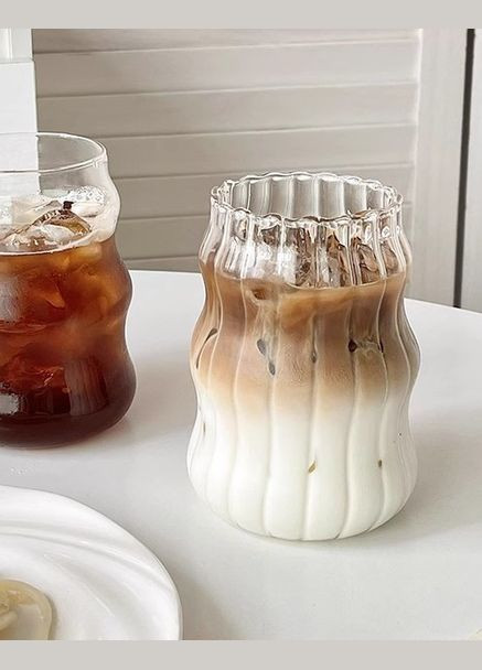 Стакан высокий с крышкой и трубочкой Waves 2 15005 500 мл No Brand (364769040)