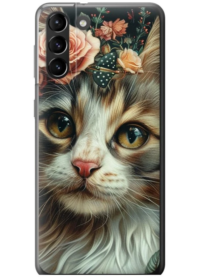 Силиконовый чехол 'Cats and flowers' для Endorphone Samsung Galaxy S21 Plus (287277512)