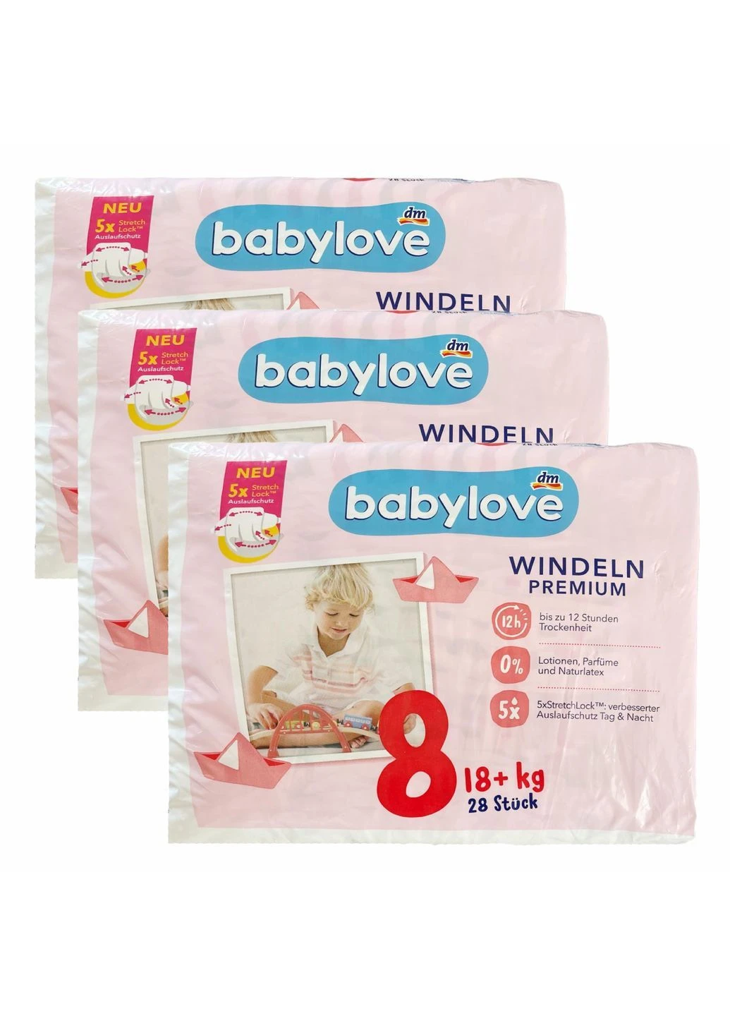 Подгузники Premium 8 18+ кг 84 шт BabyLove (369144134)