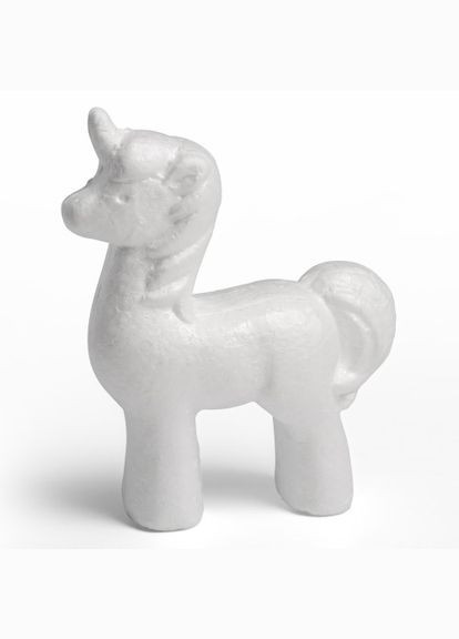 Пінопластова заготовка Єдиноріг 743095 17 см біла Santi (336883171)