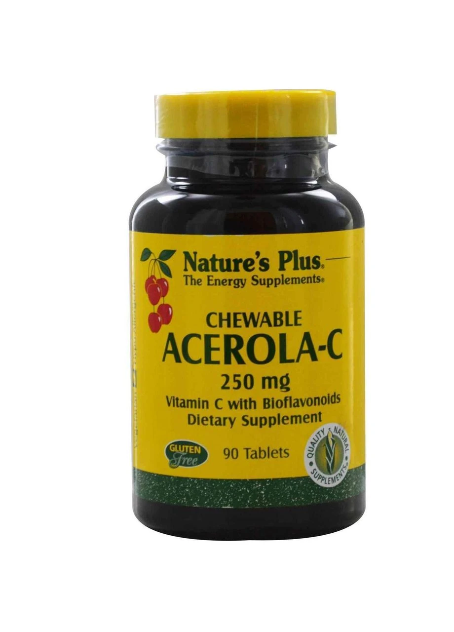 Ацерола (вітамін-С) Acerola-C 250 мг 90 таблеток Nature's Plus (380910761)
