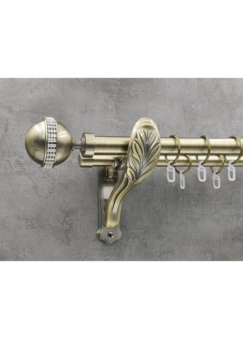 Карниз Авея гладка штанга подвійний ретро 25/19 мм 320 см Антик Quadrum (352778079)