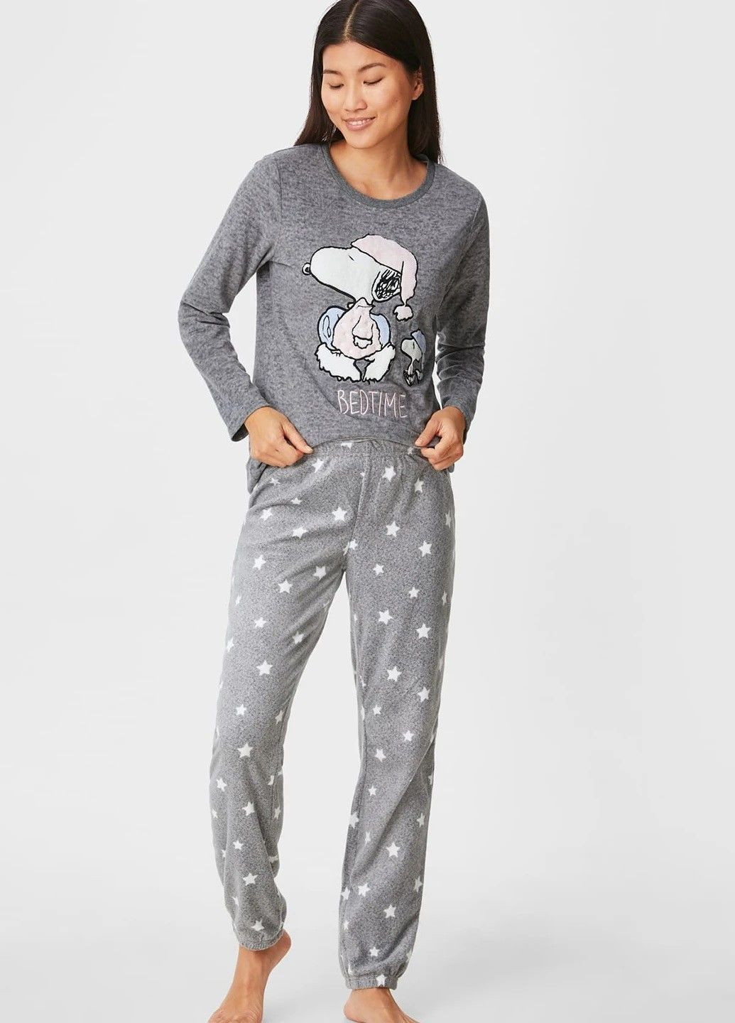 Серая зимняя пижама (свитшот, штаны) C&A