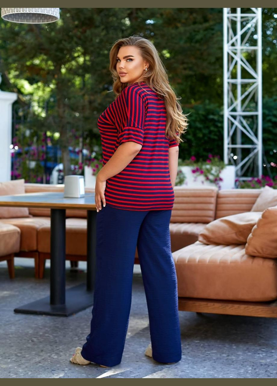 Брюки женские батальные летние SF-280-Синий 62 Sofia (298617269)