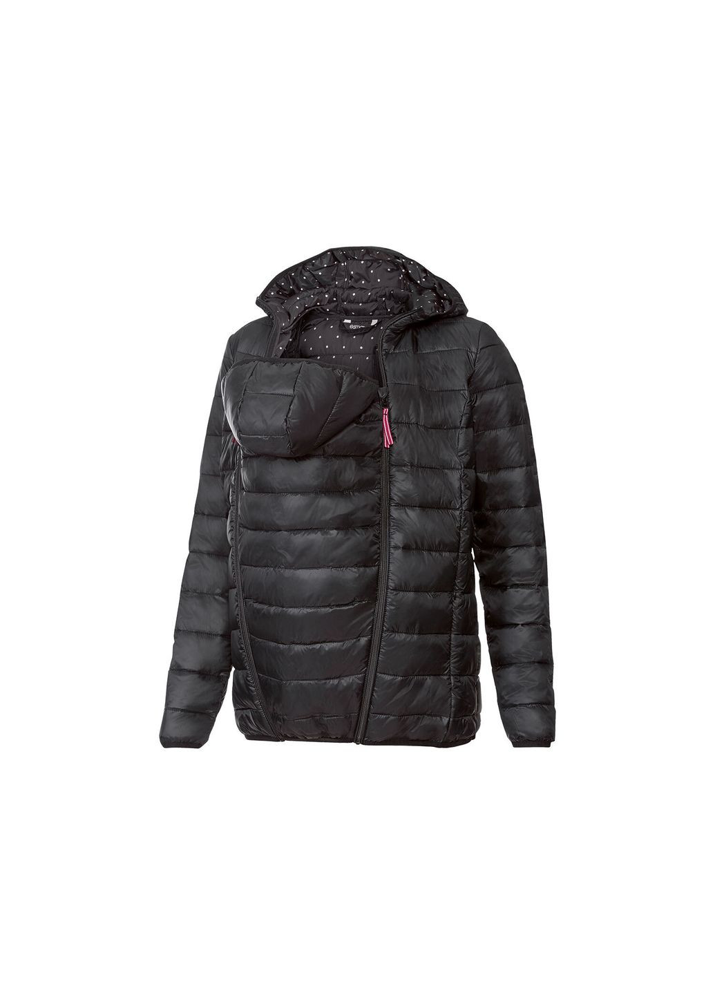 Черная демисезонная куртка демисезонная для беременных и слингокуртка 3 в 1 для женщины bionic-finih® eco 357573 s Esmara