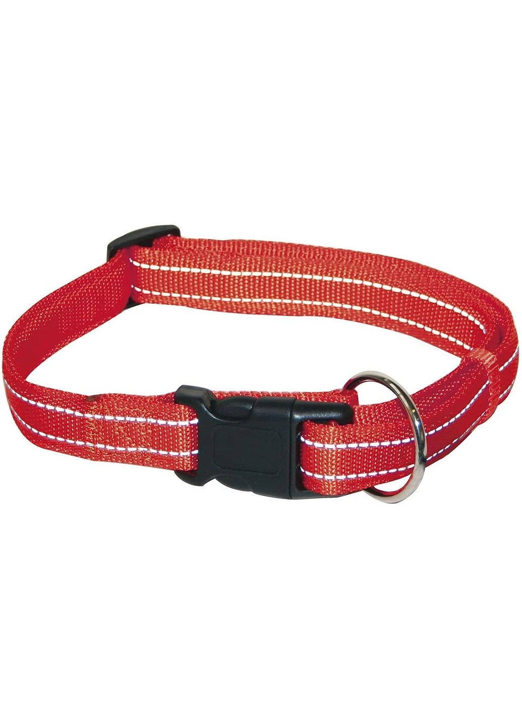 Нашийник для собак 40-65 см SOFT REFLECTIVE. Світловідбивний нейлон, червоний (8023222078260) Croci (318100523)