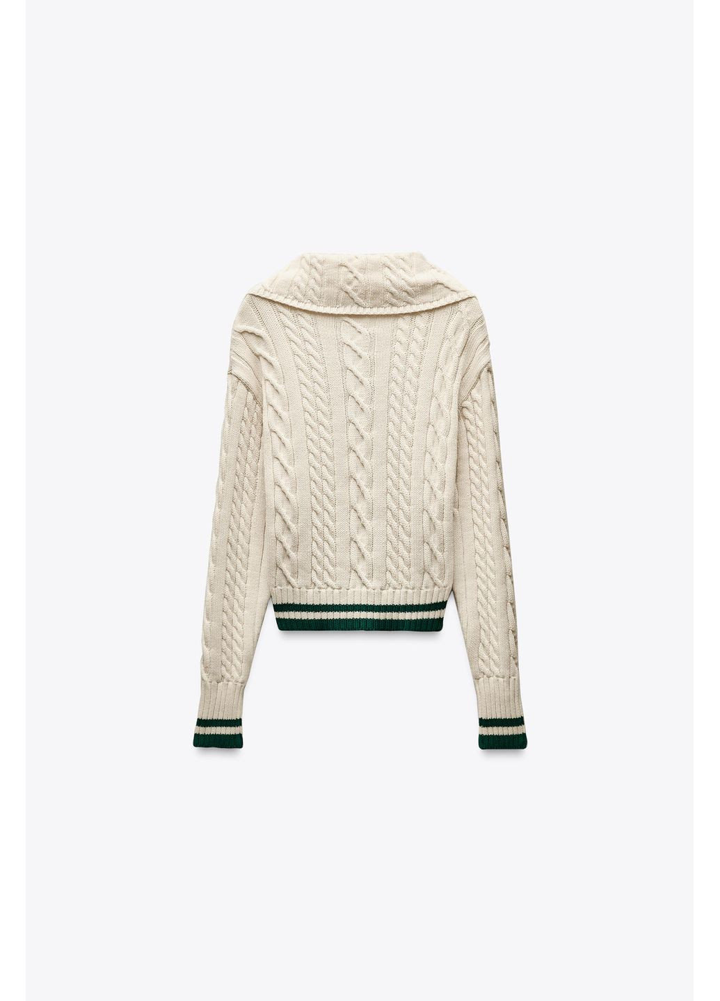 Бежевый демисезонный свитер крупной вязки Zara