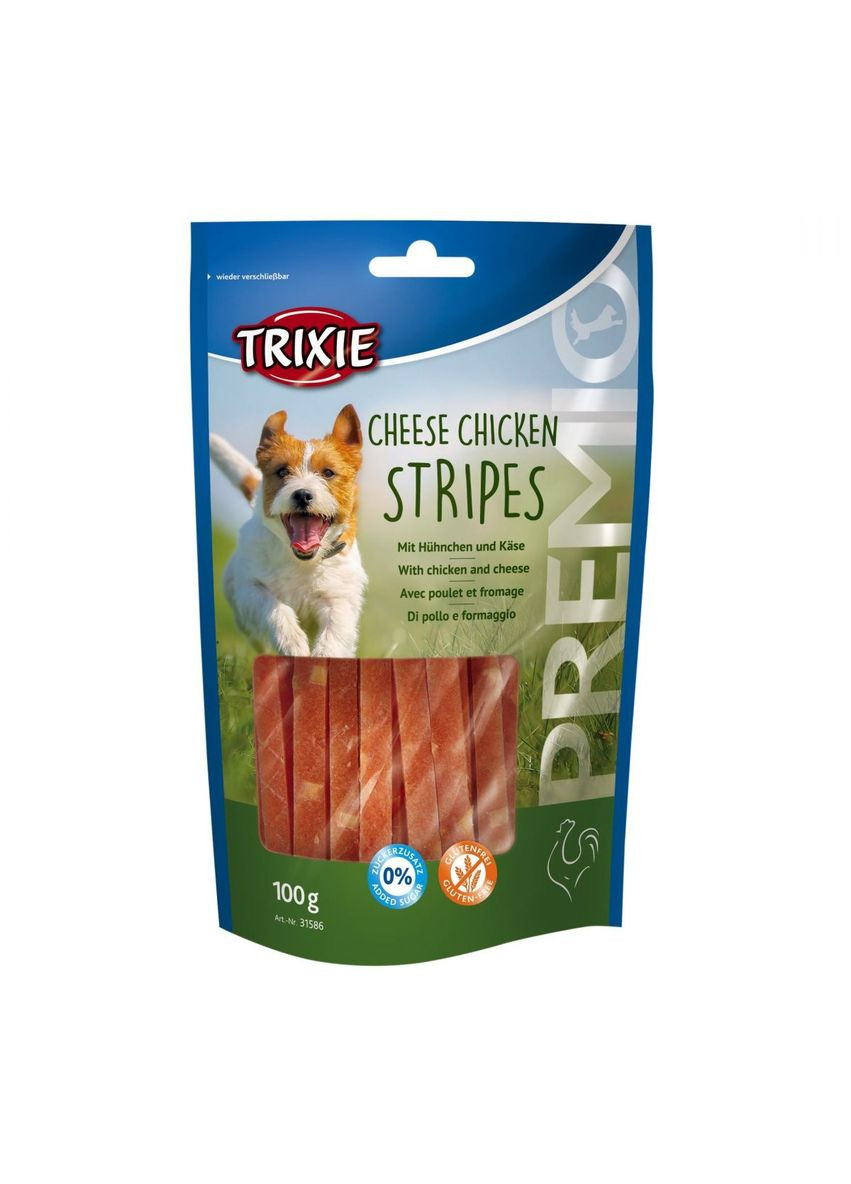 Ласощі для собак PREMIO Chicken Cheese Stripes з куркою та сиром, 100г Trixie (292257362)