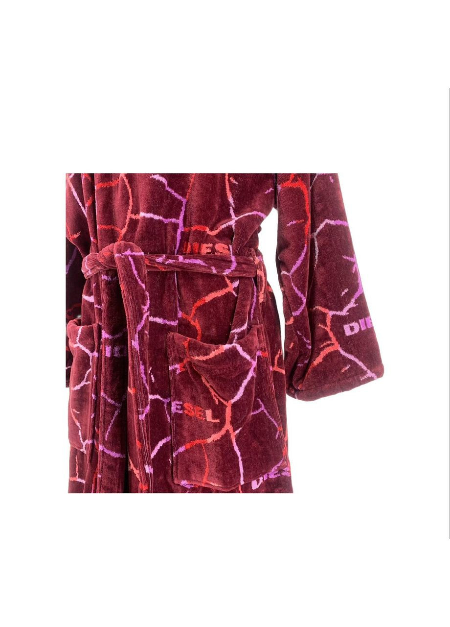 Махровий халат unisex NEW CRACKLE DIESEL, арт. 2011473, бордовий, L/ Trussardi (347765994)