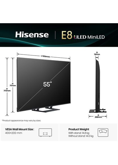 LED-телевизор 55E8Q Hisense (343248664)