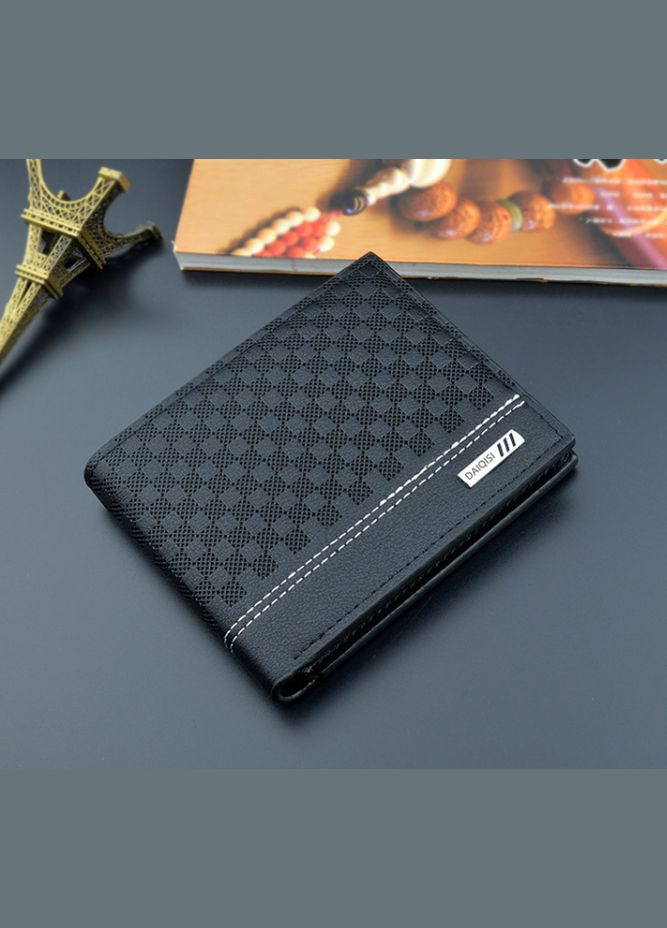 Чоловічий гаманець портмоне гаманець у клітинку чорний Eton (328267031)