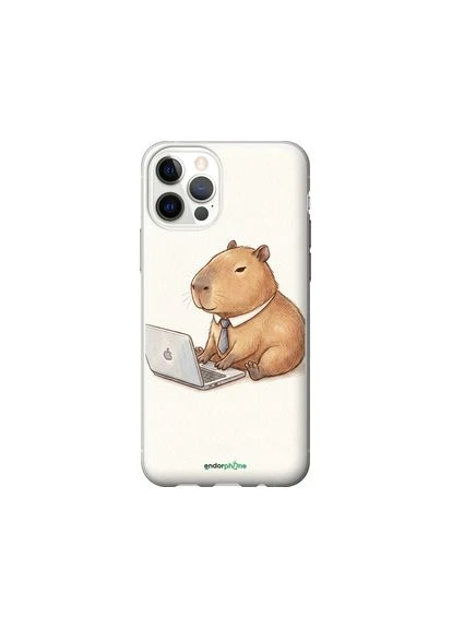 Чехол на iPhone 12 Pro Funny Capybara CEO Working "6777u-2052-2448" Endorphone (379907497)
