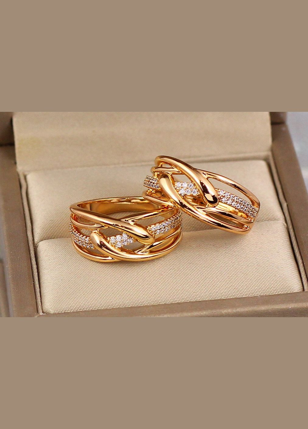 Кольцо змейки р 17 золотистое. Xuping Jewelry (316607484)