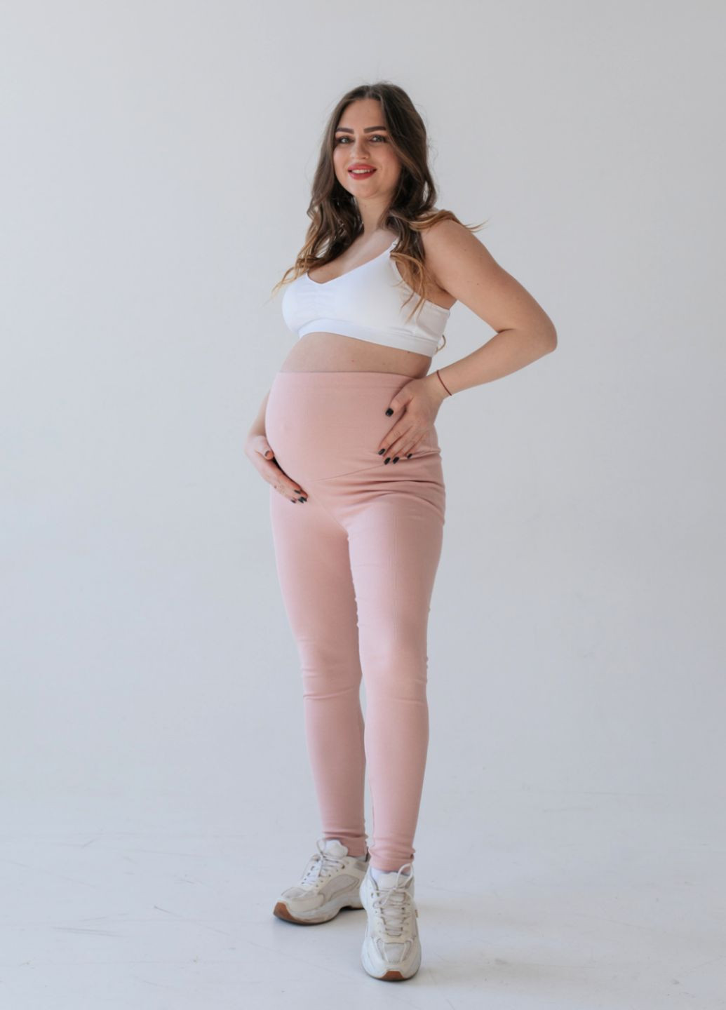 Лосини для вагітних в рубчик HN (321984368)