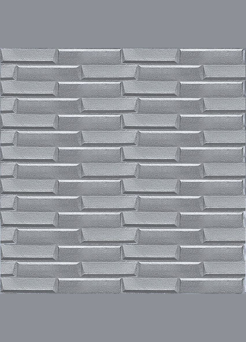 Самоклеящаяся 3D панель кладка серебро 3080x700x5мм (3DPanda-1760) Sticker Wall (323154711)