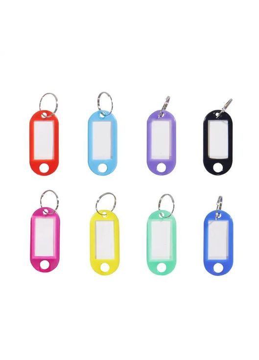 Брелок з надписом бірки для ключів пластикові з паперовою вставкою GDragon Home 50 шт. набір на багаж Різнокольорові 98_1 No Brand (316226445)