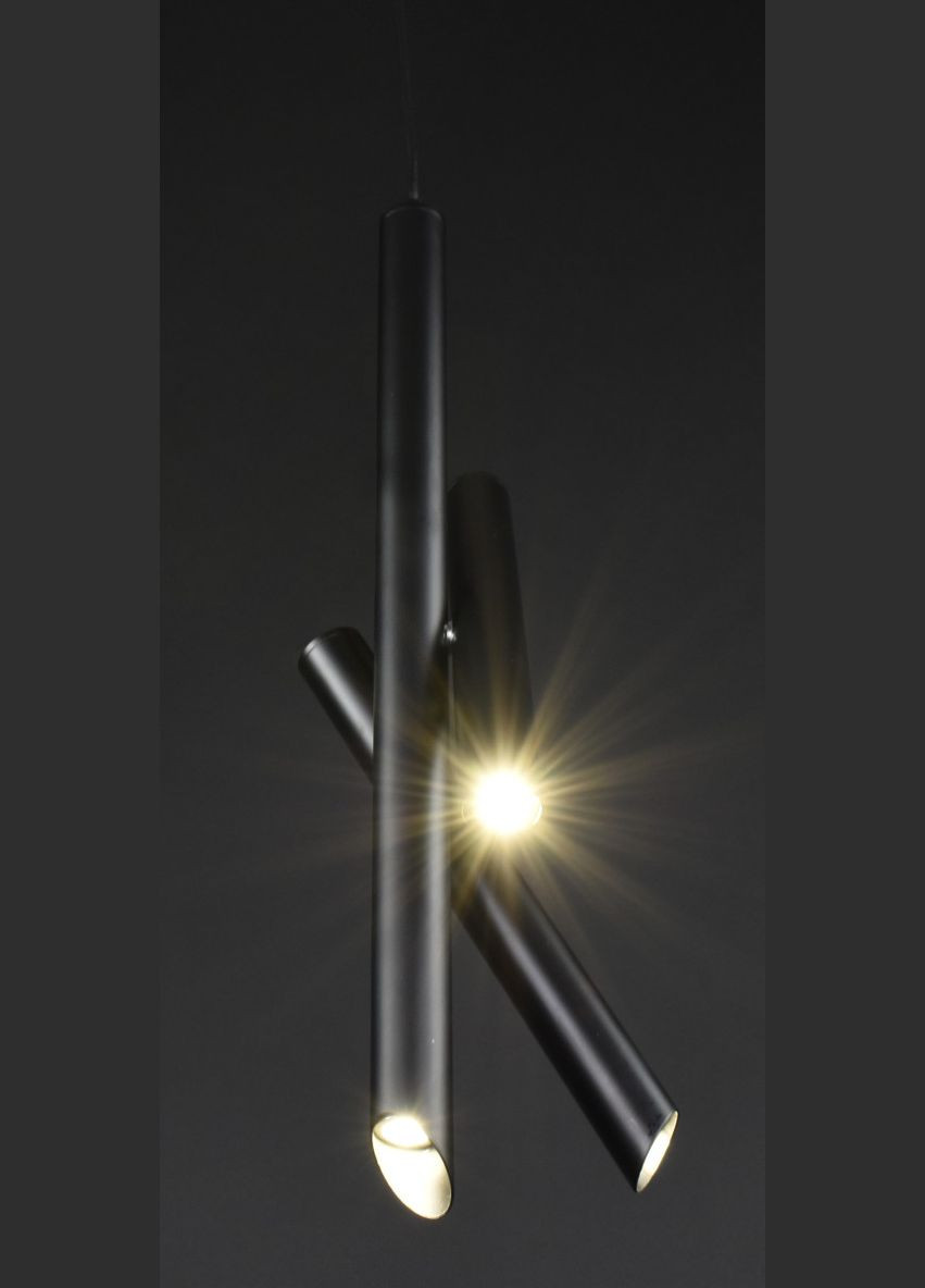 Люстра світлодіодна підвісна LED світильник для квартири на стелю лед 27505 Чорний 55-250х10х10 см. Sunnysky (364759216)