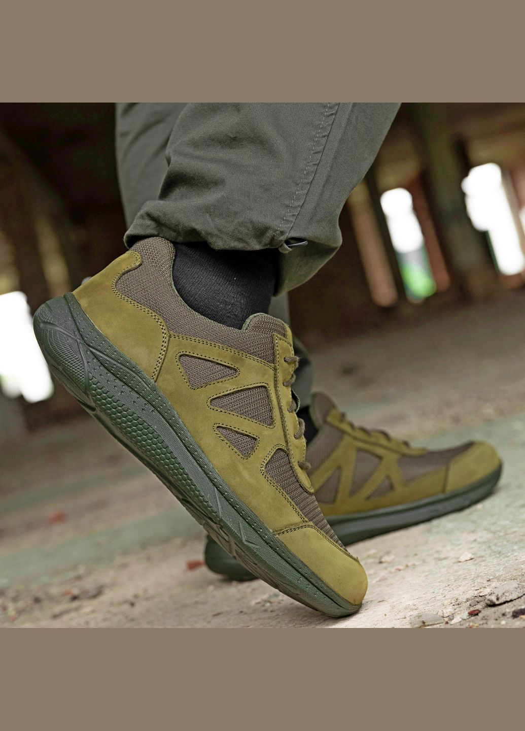 Мужские Тактические Демисезонные Кроссовки. 35-50р Олива. Легкие и удобные! STDM-1047 No Brand (301138831)