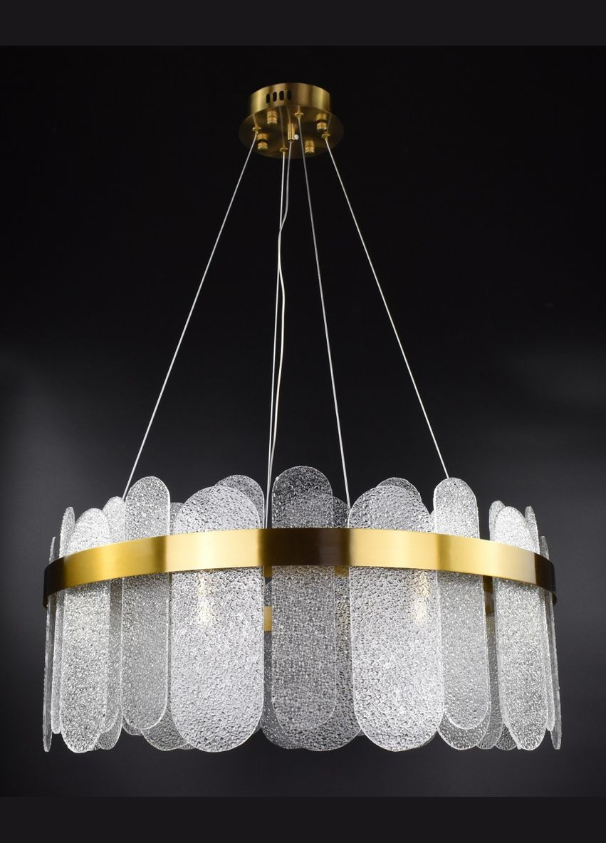 Люстра подвесная на 12 лампочек 26861 Латунь 50-200х80х80 см. Sunnysky (364499693)