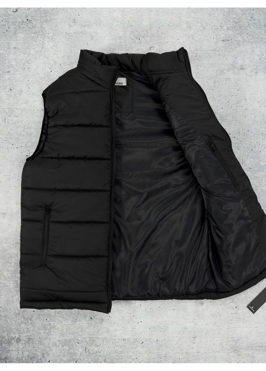 Жилетка чоловіча Stone Island плащівка,логотип вишивка,з кишенями Україна (364814401)