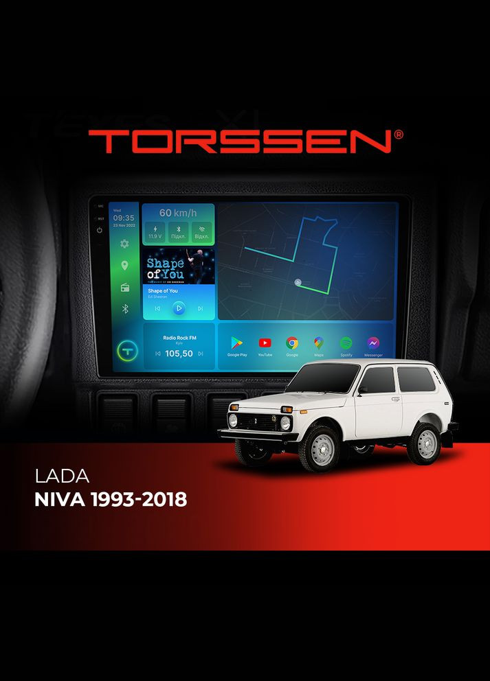 Штатная магнитола Lada Niva 1993-2018 F98256 4G Carplay DSP Torssen (317046927)
