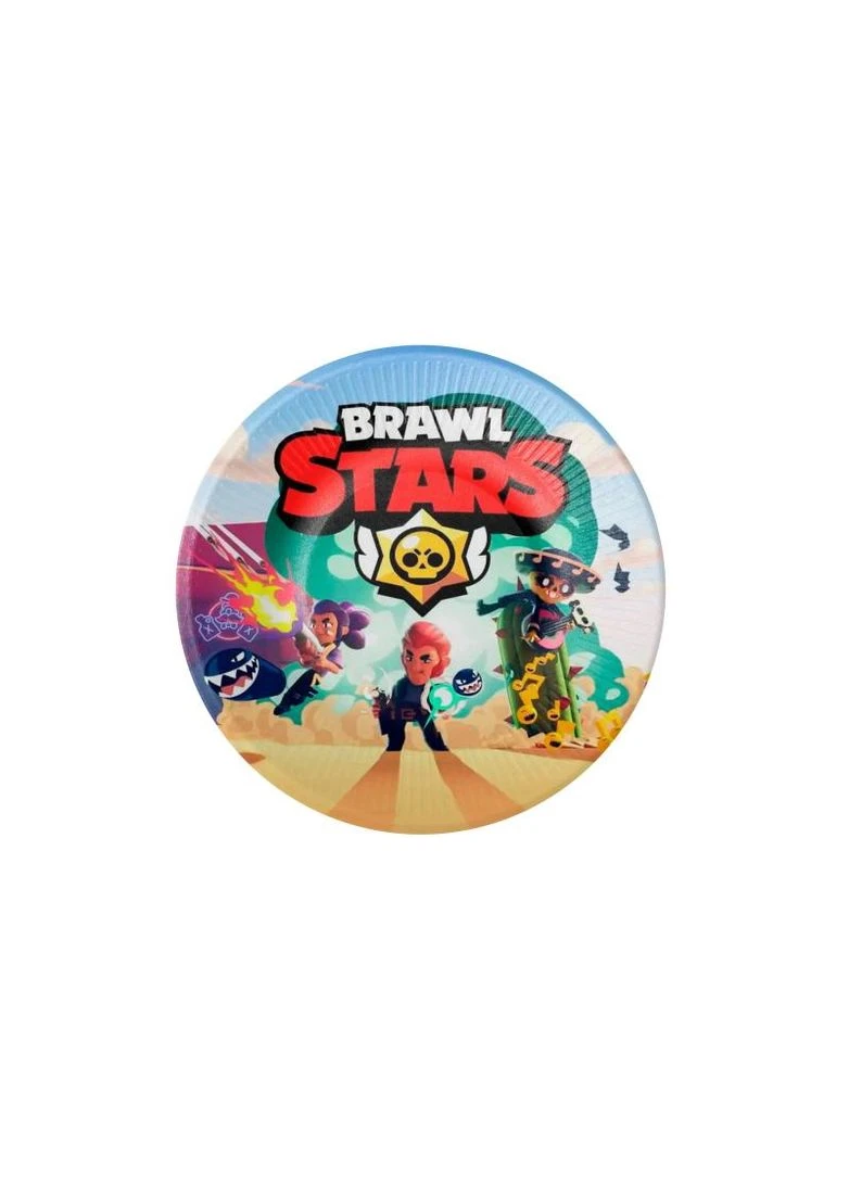 Тарілки для свята одноразові паперові "Brawl Stars" кольорові 10 штук (діаметр 18 см) Balun (389890290)