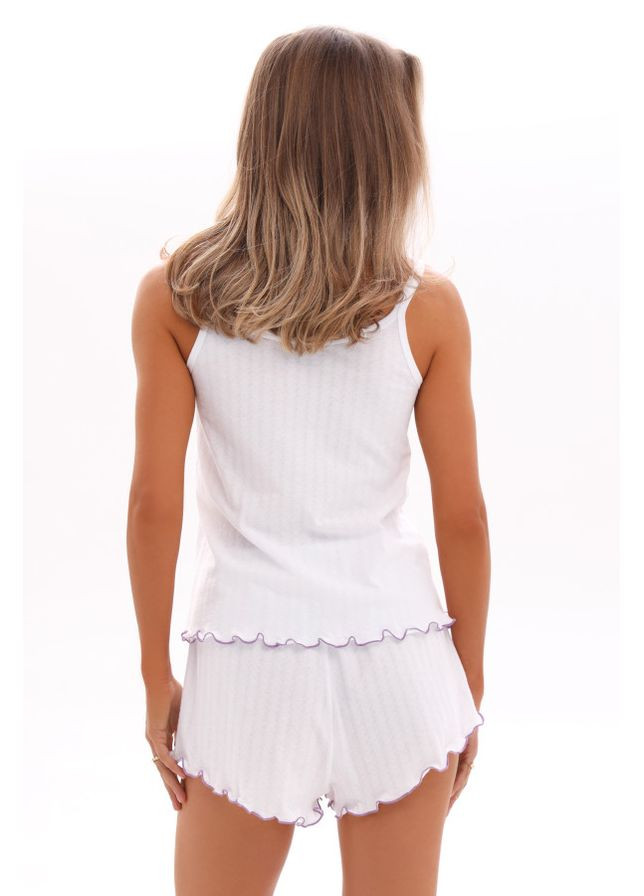 Комбинированная всесезон пижама женская из ажурного хлопка 804183 German Volf 25066