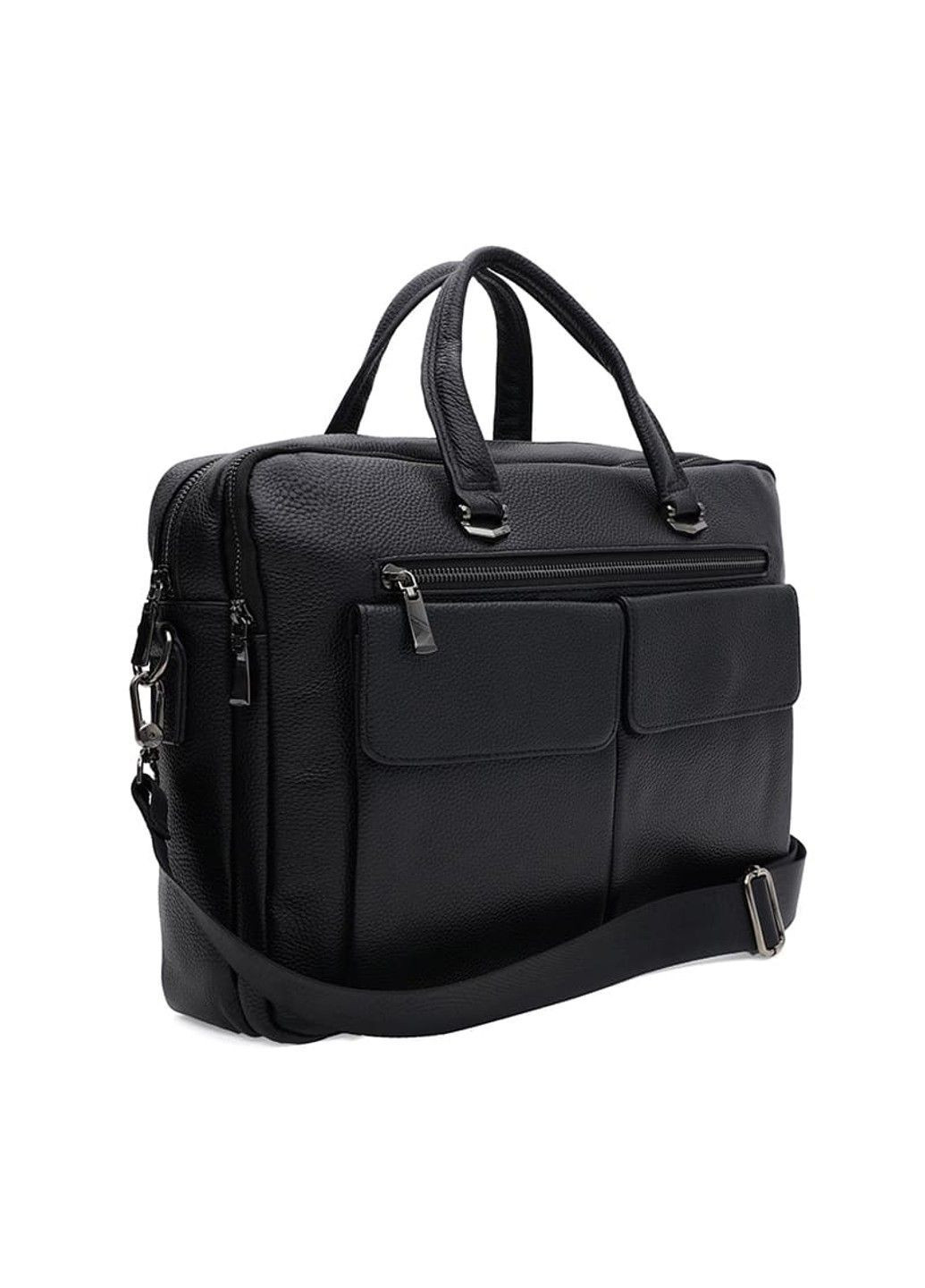 Чоловічий шкіряний портфель K166457bl-black Borsa Leather (367992120)