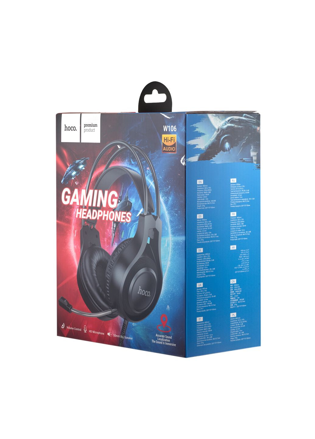 Наушники W106 Tiger gaming headset Black Hoco (297454494)