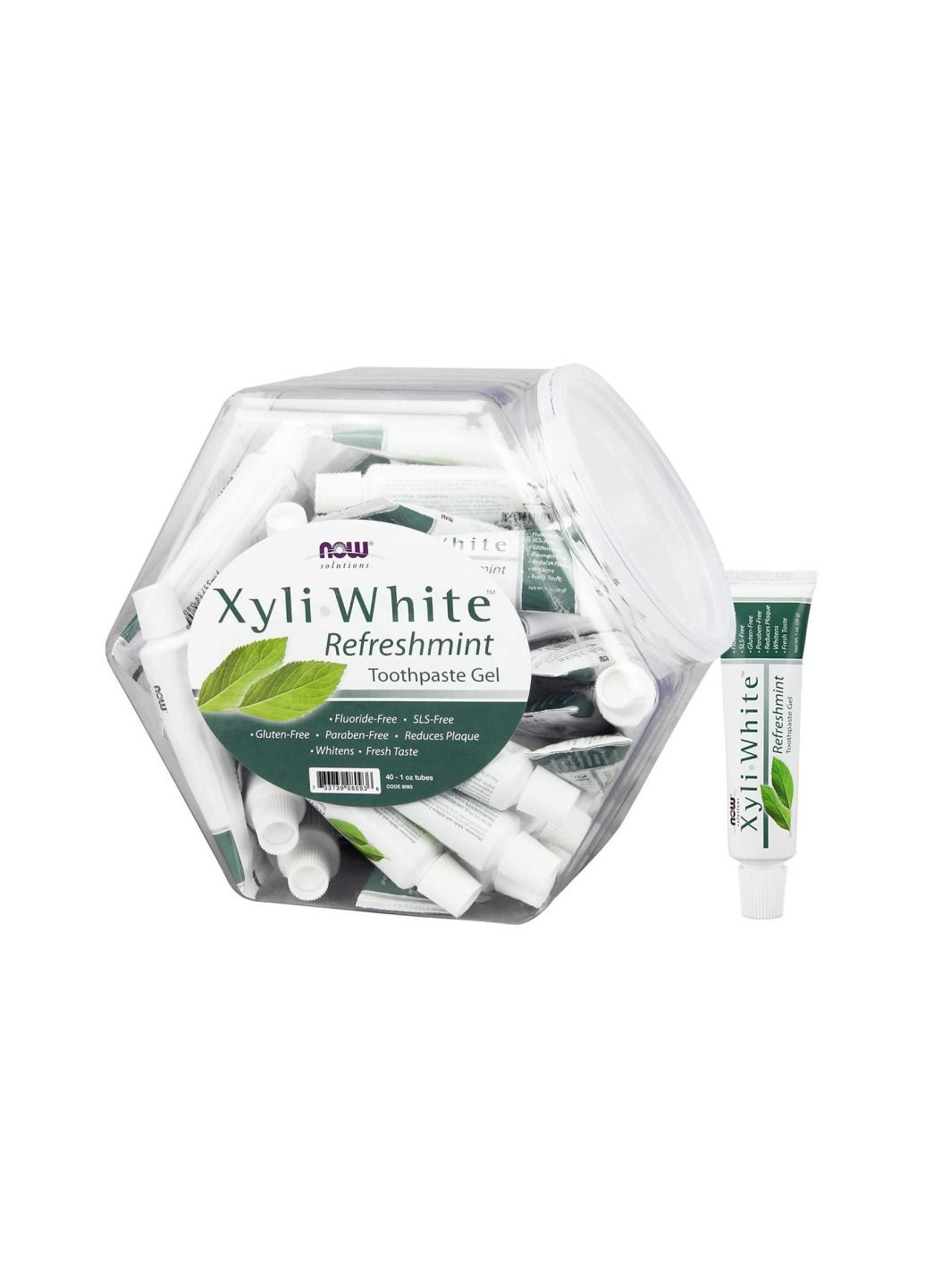 Добавка XyliWhite™ Refreshmint Toothpaste Gel - 40 -1 oz tubes Now Foods (364201812)