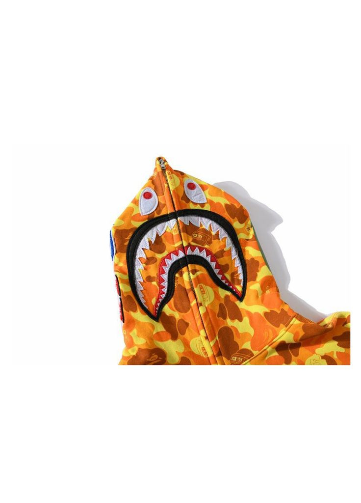 Худі жовтий Bape A Bathing Ape x PUBG Shark Yellow Camo Full Zip Hoodie Mens (356677663)