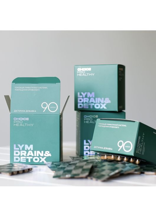 Pro Healthy Lym Drain & Detox — комплекс для лімфатичної системи, 90 капсул Чойс CHOICE (338793168)