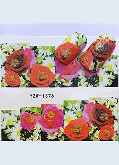Слайдер-дизайн водные наклейки для ногтей, YZW-1376 No Brand (296665405)