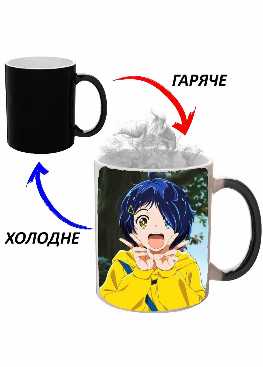 Чашка хамелон Приоритет чудо яйца Аниме #001 (кружка, чашка) Черная 330 мл No Brand (323470889)