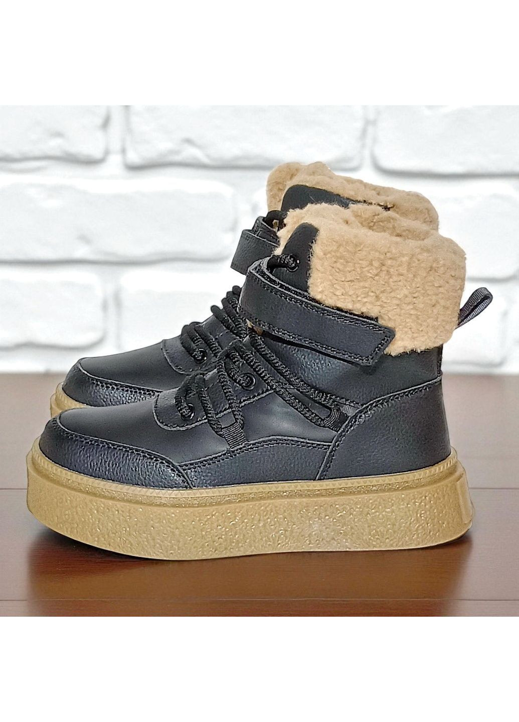 Черные спортивные, повседневные, кэжуал зимние зимние ботинки для девочки,зимние ботинки для подростка,зимние хайтопы для девушки,хайтопы для подростка клиби Clibee