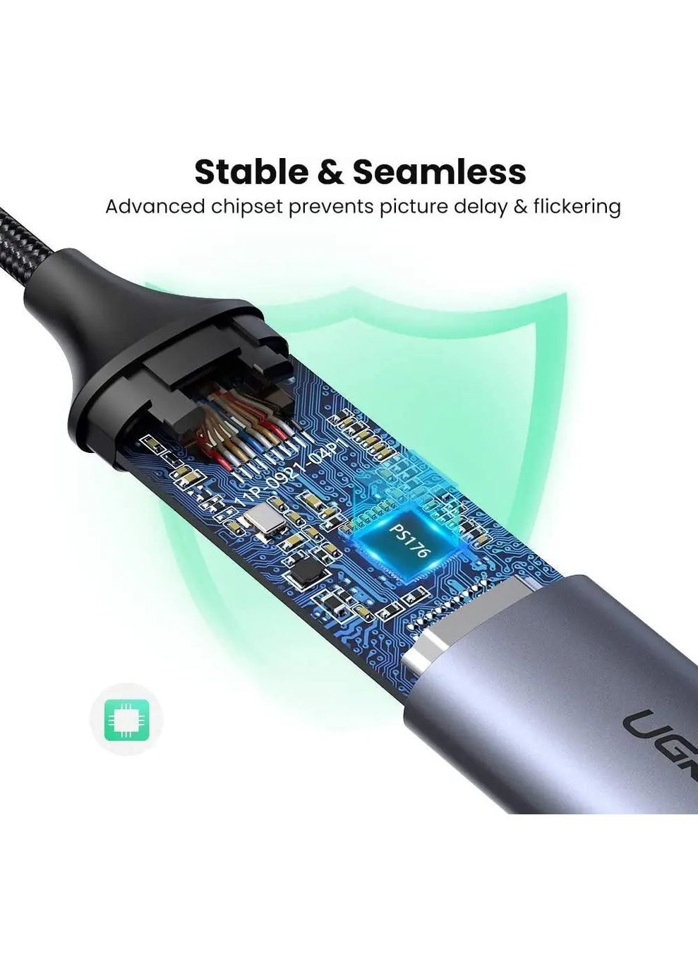 Адаптер CM297 переходник USB Type-C to HDMI 2.0 4K@60Hz (70444) Ugreen (341325811)