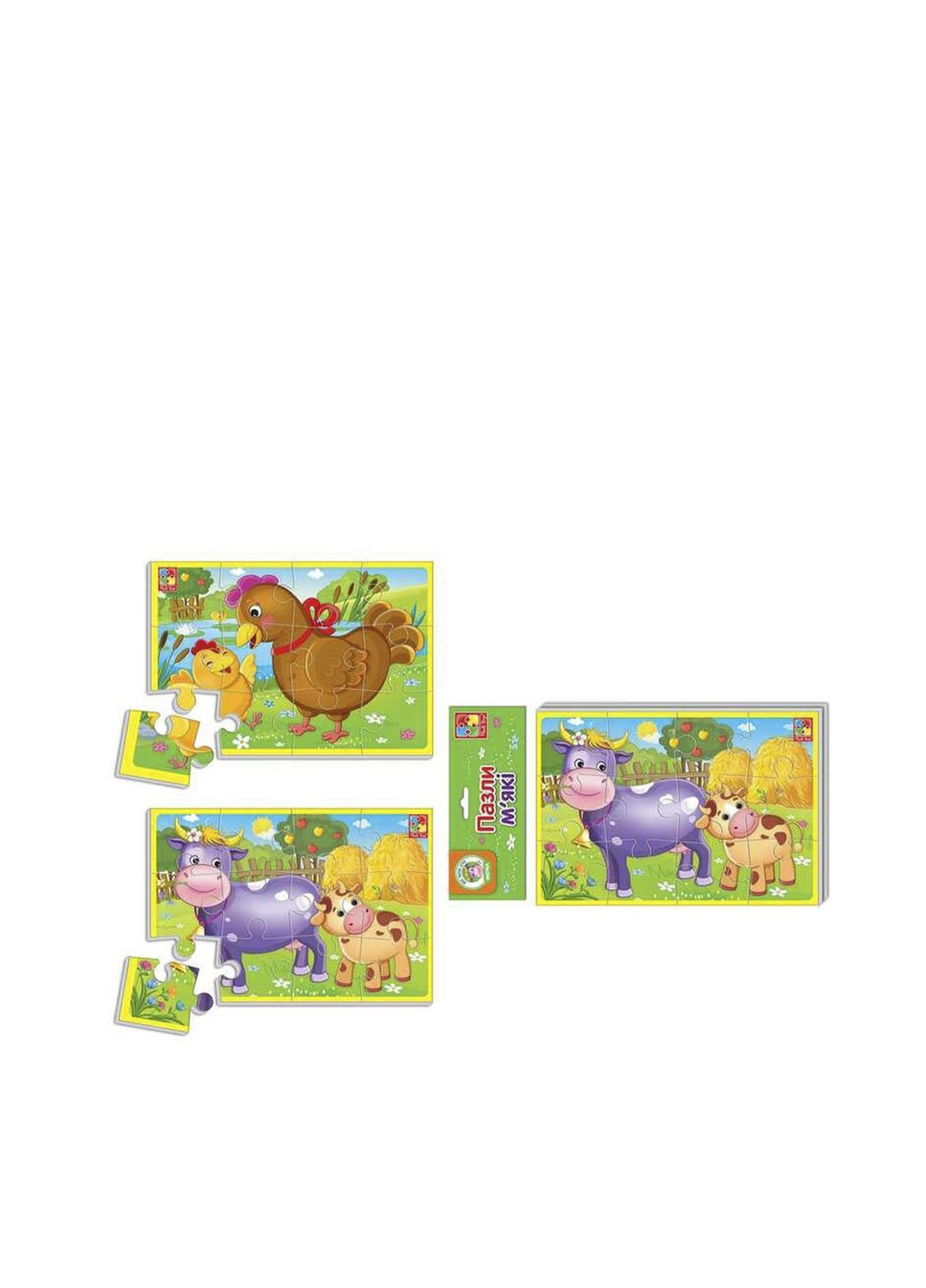 Настольная игра "Мягкие пазлы А5" цвет разноцветный ЦБ-00283614 Vladi toys (354180361)